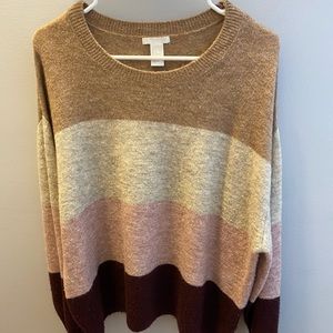 Colorblock H&M sweater size large great condition